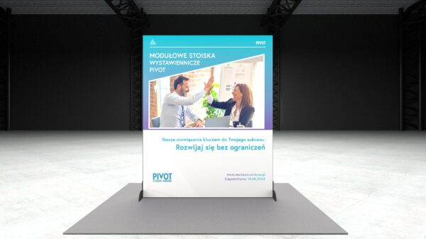 ŚCIANKA  WYSTAWIENNICZA MODUŁOWA LIGHTBOX 2 STRONNA  PODŚWIETLANA LED – 2m×2,5m