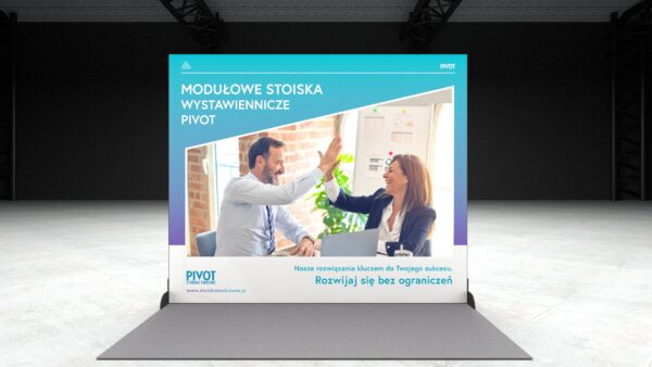 ŚCIANKA  WYSTAWIENNICZA MODUŁOWA LIGHTBOX 2 STRONNA  PODŚWIETLANA LED – 3m×2,5m